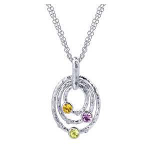 Gabriel Fashion Silver Byblos Necklace NK2954SV5MC