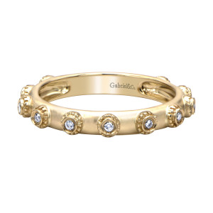 Gabriel Fashion 14 Karat Stackable Stackable Ladies' Ring LR5585Y45JJ