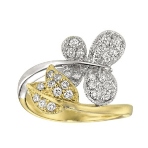 Gabriel Fashion 14 Karat Two-Tone Floral Ladies' Ring LR4508M45JJ