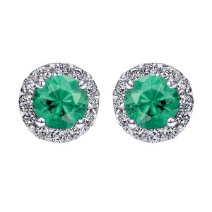 Gabriel Fashion 14 Karat Lusso Color Stud Earrings EG9687W44EA
