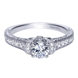 Gabriel 14 Karat Victorian Engagement Ring ER98601W44JJ