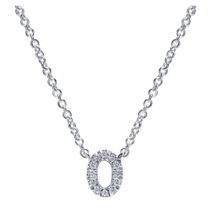 Gabriel Fashion 14 Karat Initial Initial Necklace NK4577O-W45JJ