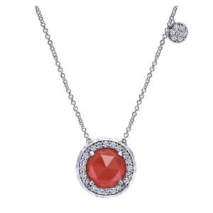 Gabriel Fashion Silver Byblos Necklace NK4781SVJMC