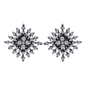 Gabriel Fashion 14 Karat Starburst Stud Earrings EG12188W45JJ