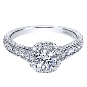 Gabriel 14 Karat Victorian Engagement Ring ER98569W44JJ