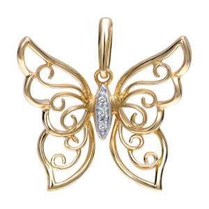 Gabriel Fashion 14 Karat Nature Pendant PT923M45JJ
