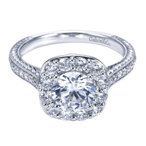Gabriel 14 Karat Victorian Engagement Ring ER7505W44JJ