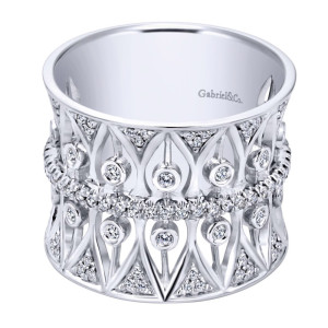 Gabriel Fashion 14 Karat Lace Ladies' Ring LR50621W45JJ