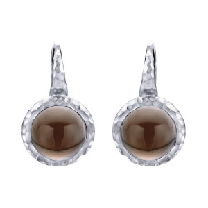 Gabriel Fashion Silver Color Solitaire Leverback Earrings EG12461SVJSQ
