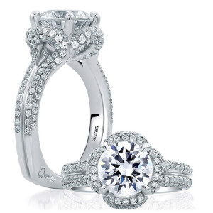 A.JAFFE 14 Karat Signature Engagement Ring MES684