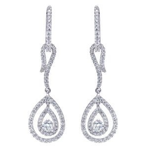 Gabriel Fashion 14 Karat Divine Drop Earrings EG11330W44JJ