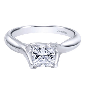 Gabriel 14 Karat Contemporary Engagement Ring ER10762W4JJJ