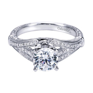 Gabriel 14 Karat Victorian Engagement Ring ER6957W44JJ