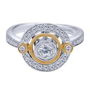Gabriel Fashion 14 Karat Two-Tone Victorian Ladies' Ring LR4761M44JJ