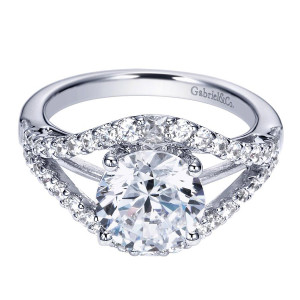 Gabriel 14 Karat Contemporary Engagement Ring ER8493W44JJ