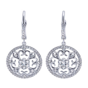 Gabriel Fashion 14 Karat Lace Drop Earrings EG11472W45JJ