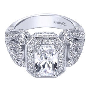 Gabriel 14 Karat Victorian Engagement Ring ER5777W44JJ