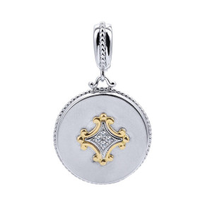 Gabriel Fashion Silver / 18 Karat Two-Tone Roman Pendant PT9437MY5JJ