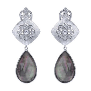 Gabriel Fashion Silver Madison Drop Earrings EG12244SVJMC