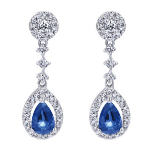 Gabriel Fashion 14 Karat Lusso Color Drop Earrings EG10439W44SA