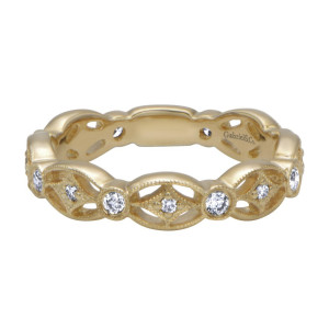 Gabriel Fashion 14 Karat Stackable Stackable Ladies' Ring LR4648Y45JJ
