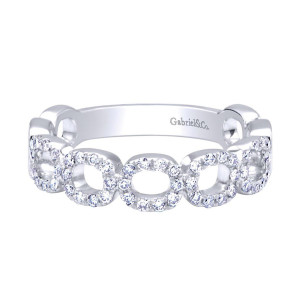 Gabriel Fashion 14 Karat Stackable Stackable Ladies' Ring LR6221W45JJ