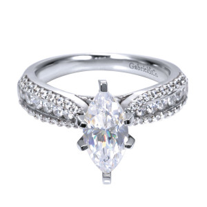 Gabriel 14 Karat Contemporary Engagement Ring ER94041W44JJ