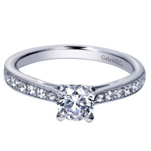 Gabriel 14 Karat Victorian Engagement Ring ER98595W44JJ