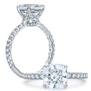 A.JAFFE 14 Karat Classic Engagement Ring ME1851Q