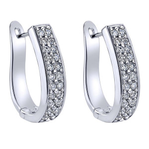 Gabriel Fashion 14 Karat Huggies Huggie Earrings EG9158W45JJ