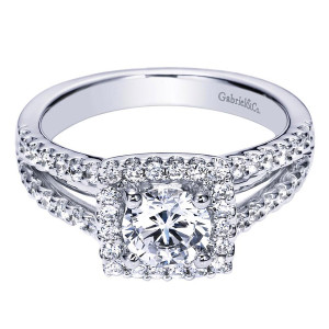 Gabriel 14 Karat Contemporary Engagement Ring ER6016W44JJ