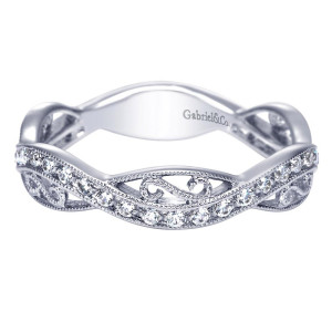 Gabriel Fashion 14 Karat Stackable Stackable Ladies' Ring LR6317W45JJ