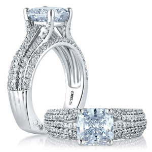 A.JAFFE 18 Karat Signature Engagement Ring MES571
