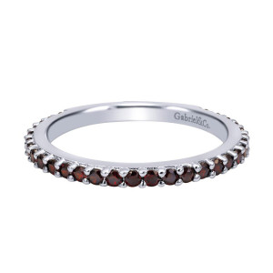 Gabriel Fashion 14 Karat Stackable Stackable Ladies' Ring LR4576W4JGN