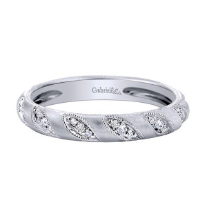 Gabriel Fashion 14 Karat Stackable Stackable Ladies' Ring LR4922W44JJ