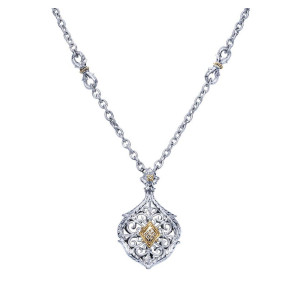 Gabriel Fashion Silver / 18 Karat Two-Tone Mediterranean Necklace NK2896MY5JJ