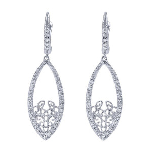 Gabriel Fashion 14 Karat Lace Drop Earrings EG12223W45JJ