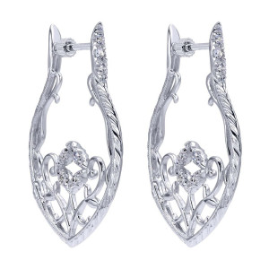 Gabriel Fashion Silver Hoops Hoop Earrings EG12030SVJWS