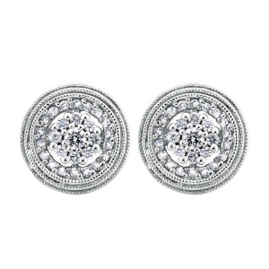 Gabriel Fashion 14 Karat Victorian Stud Earrings EG11296W45JJ
