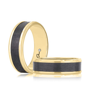 A.JAFFE BB0311 14 Karat wedding ring, front view