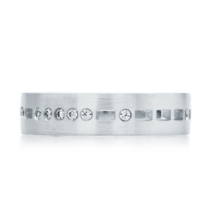 A.JAFFE GR0997 14 Karat diamond wedding ring, front view