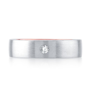 A.JAFFE GR1013 18 Karat diamond wedding ring, front view