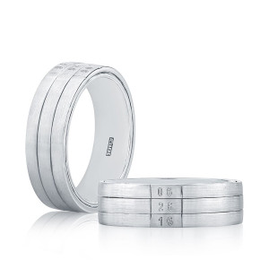 A.JAFFE GR1015 14 Karat wedding ring, front view