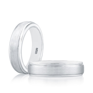 A.JAFFE GR1020 14 Karat wedding ring, front view