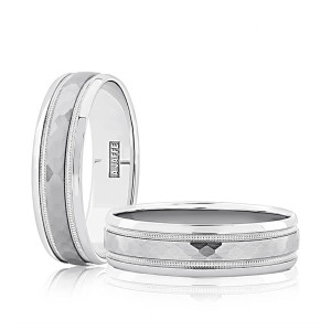 A.JAFFE GR1027 14 Karat wedding ring, front view