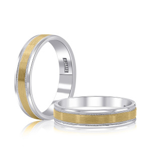 A.JAFFE GR1030 14 Karat wedding ring, front view