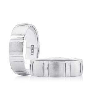 A.JAFFE GR1032 14 Karat wedding ring, front view