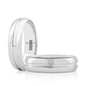 A.JAFFE GR1036 14 Karat wedding ring, front view
