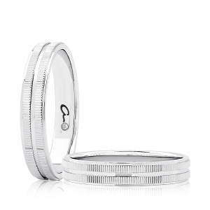 A.JAFFE GR1052 14 Karat wedding ring, front view
