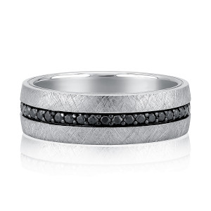 A.JAFFE GR3279E 14 Karat diamond wedding ring, front view